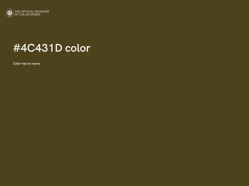 #4C431D color image
