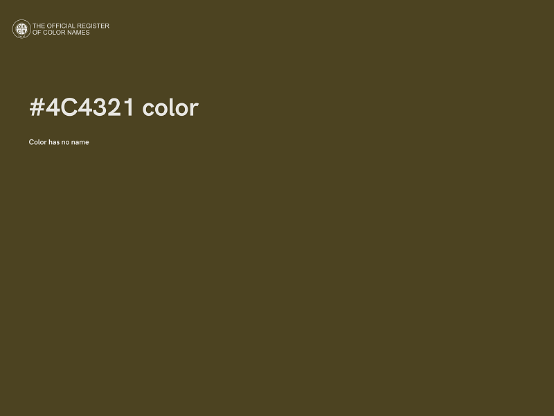 #4C4321 color image