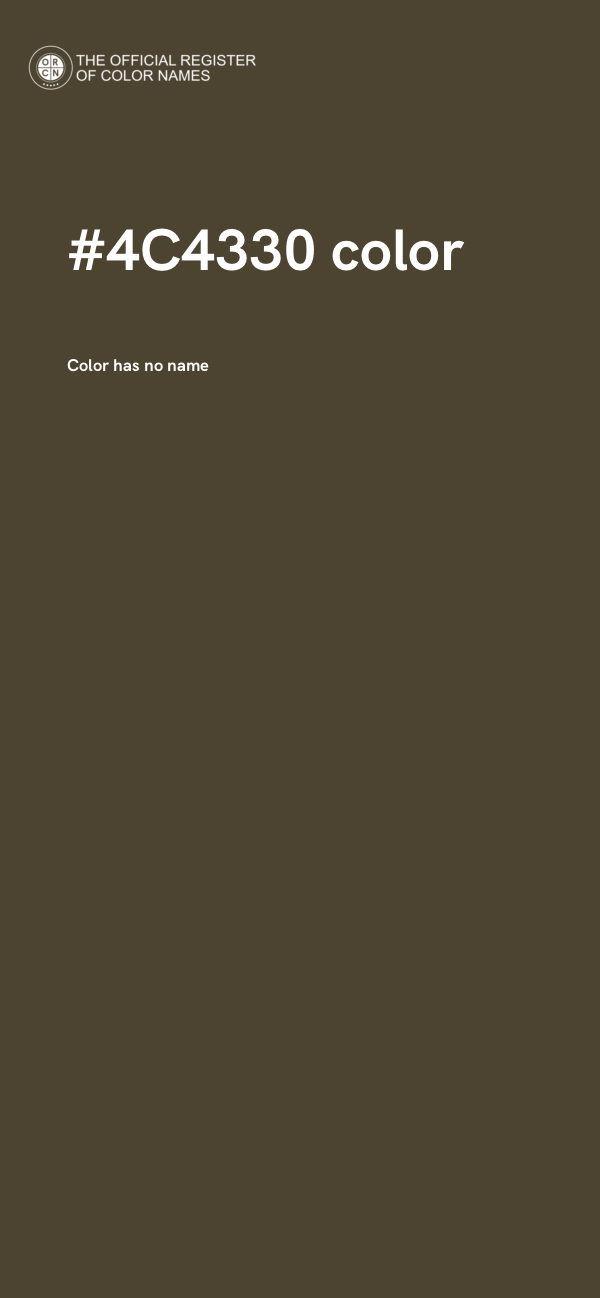 #4C4330 color image