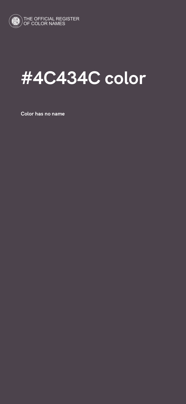 #4C434C color image