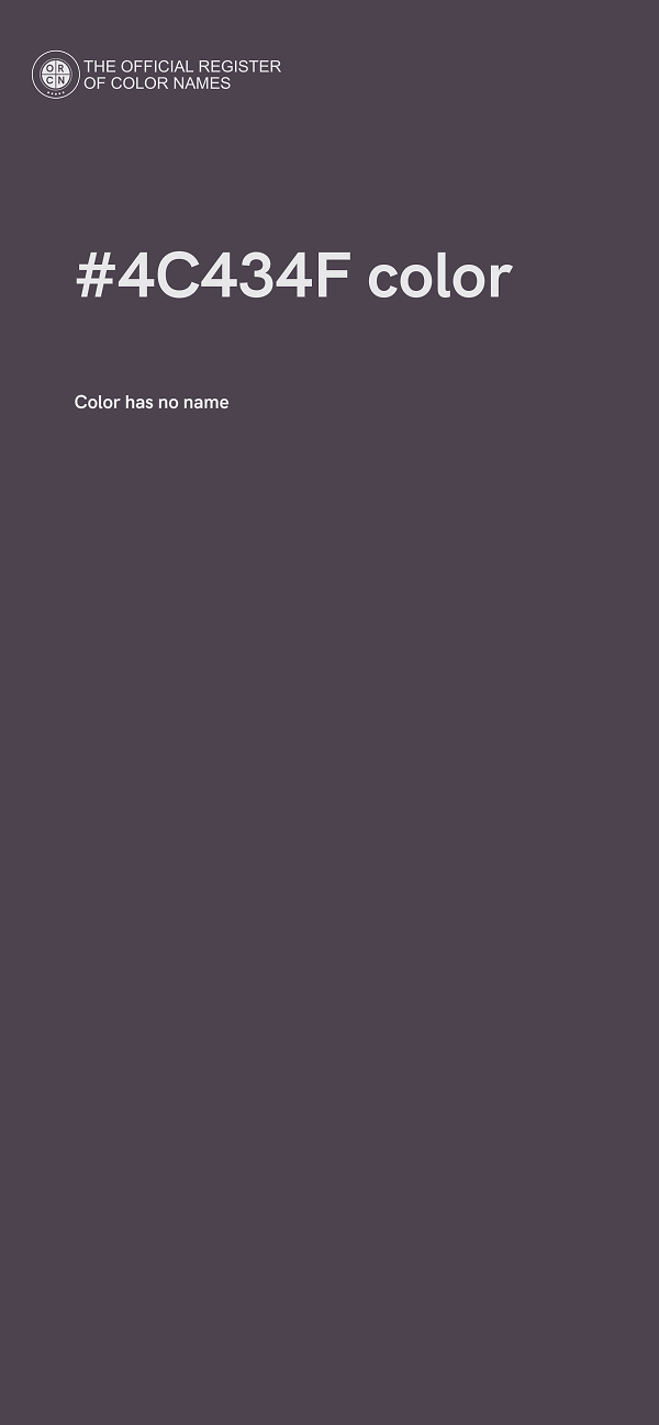 #4C434F color image