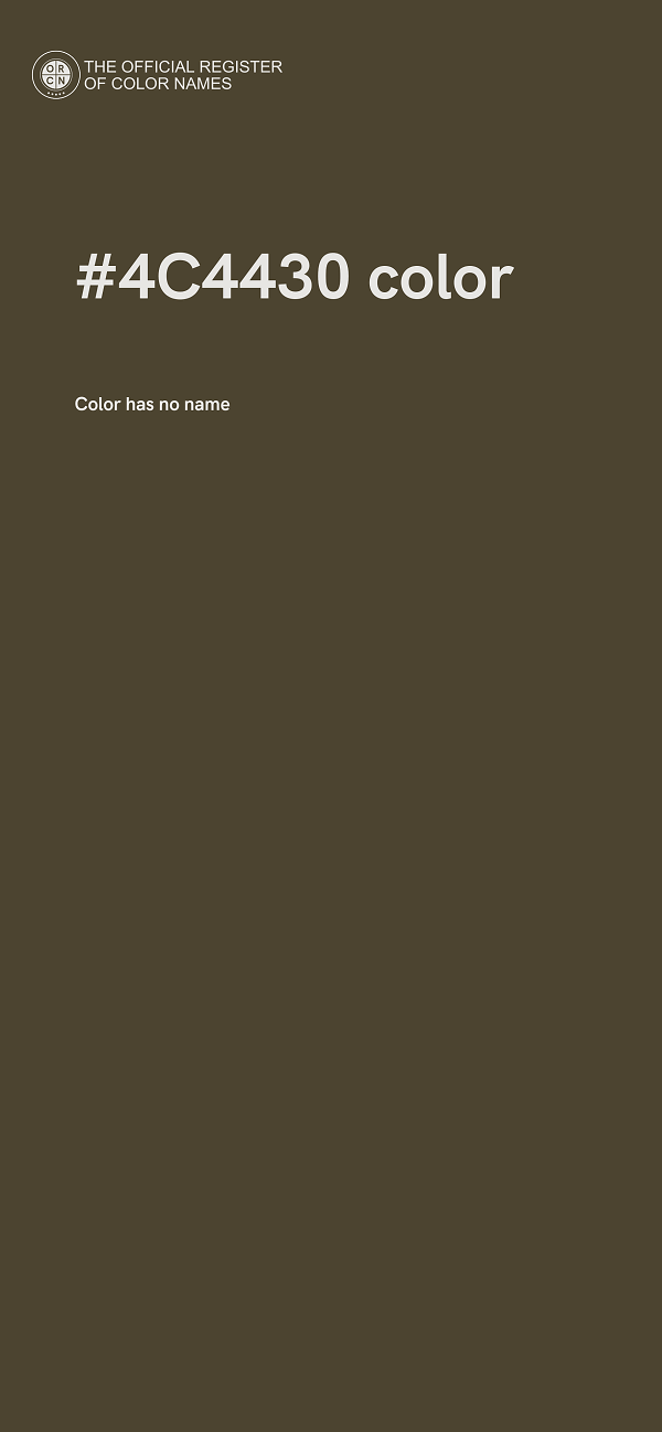 #4C4430 color image