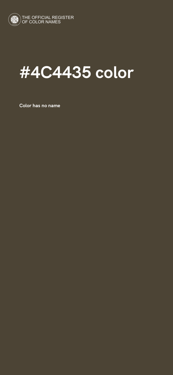 #4C4435 color image