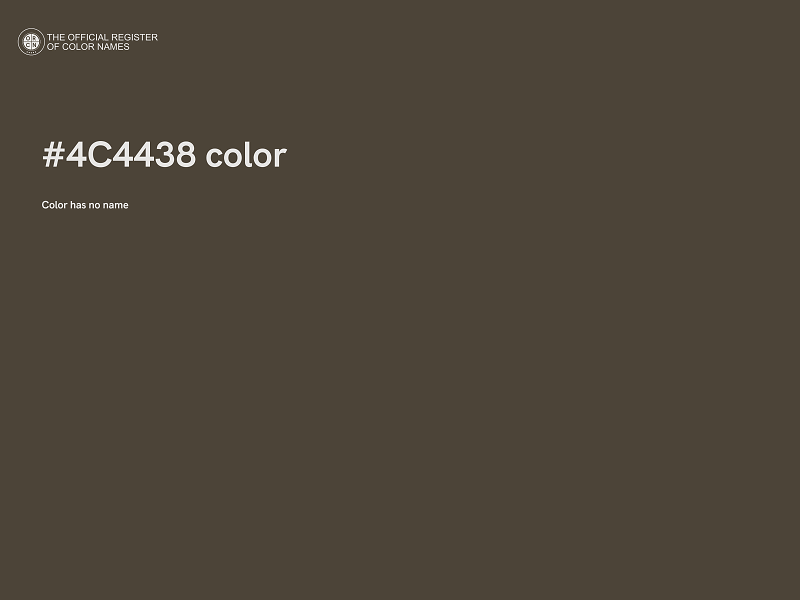 #4C4438 color image