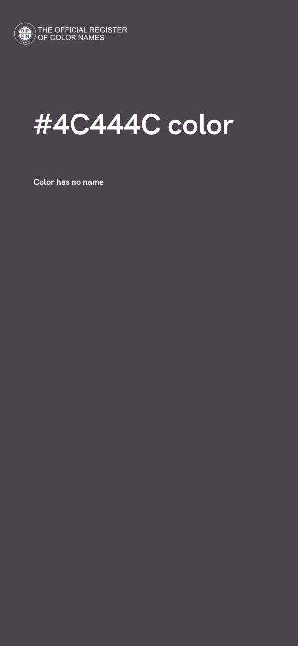 #4C444C color image