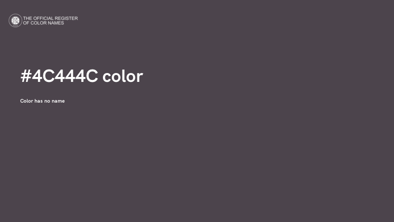 #4C444C color image