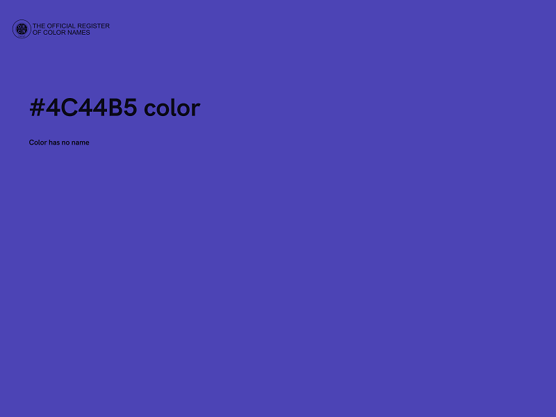 #4C44B5 color image