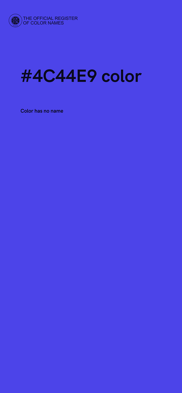 #4C44E9 color image