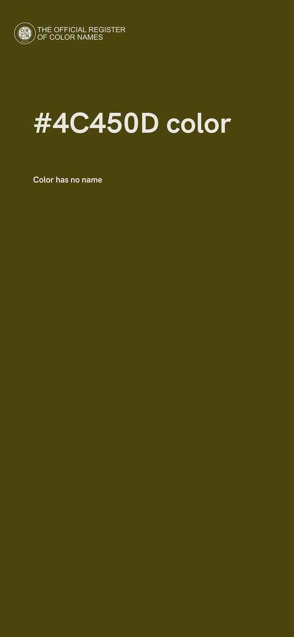 #4C450D color image