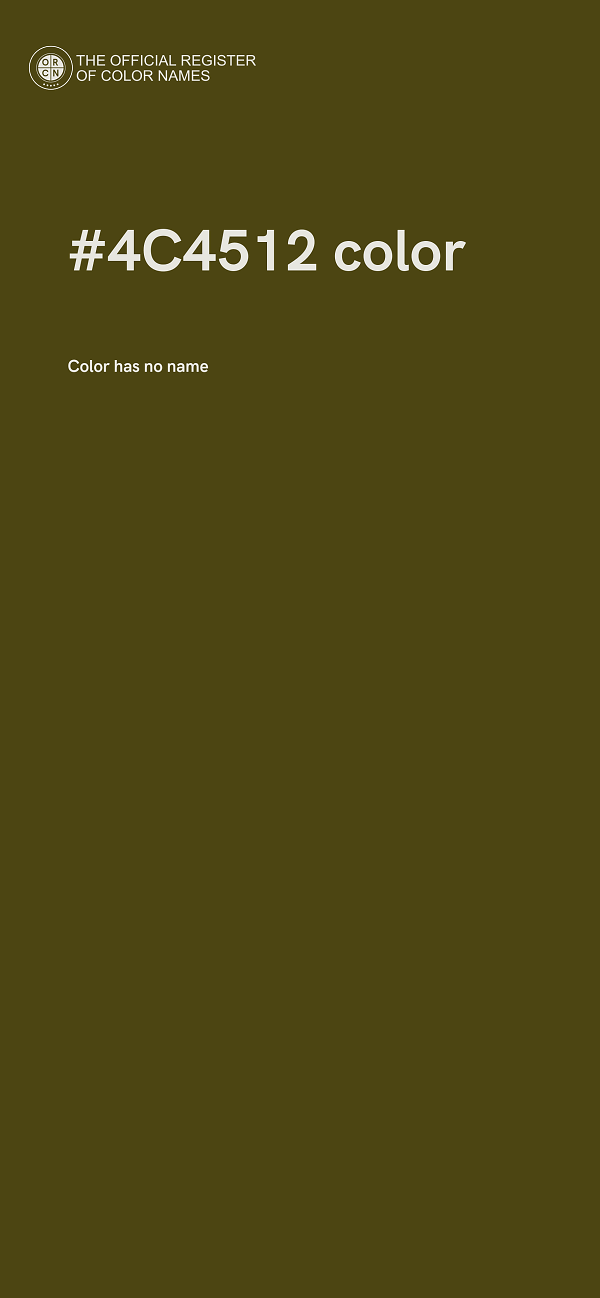 #4C4512 color image
