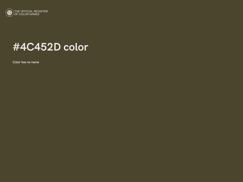 #4C452D color image