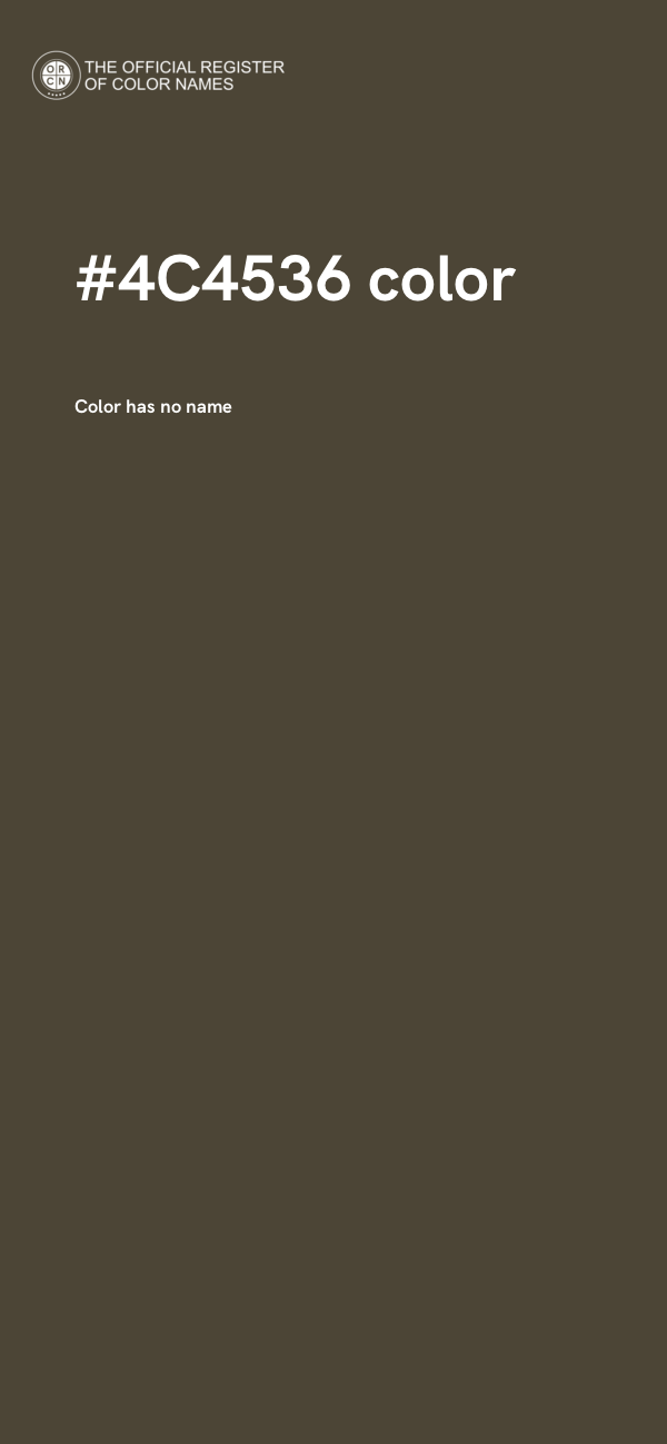 #4C4536 color image