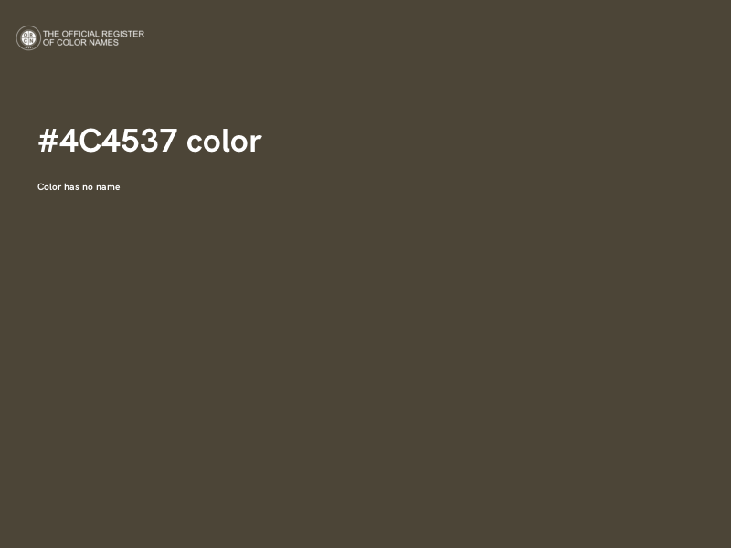 #4C4537 color image