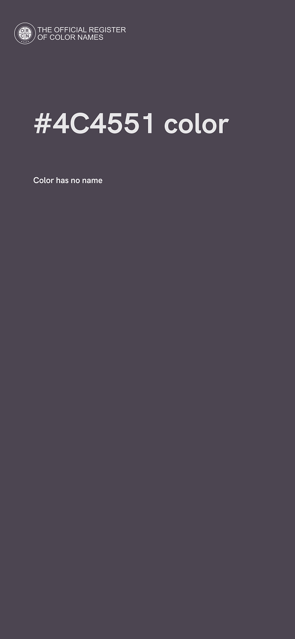 #4C4551 color image
