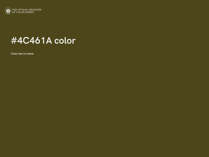 #4C461A color image