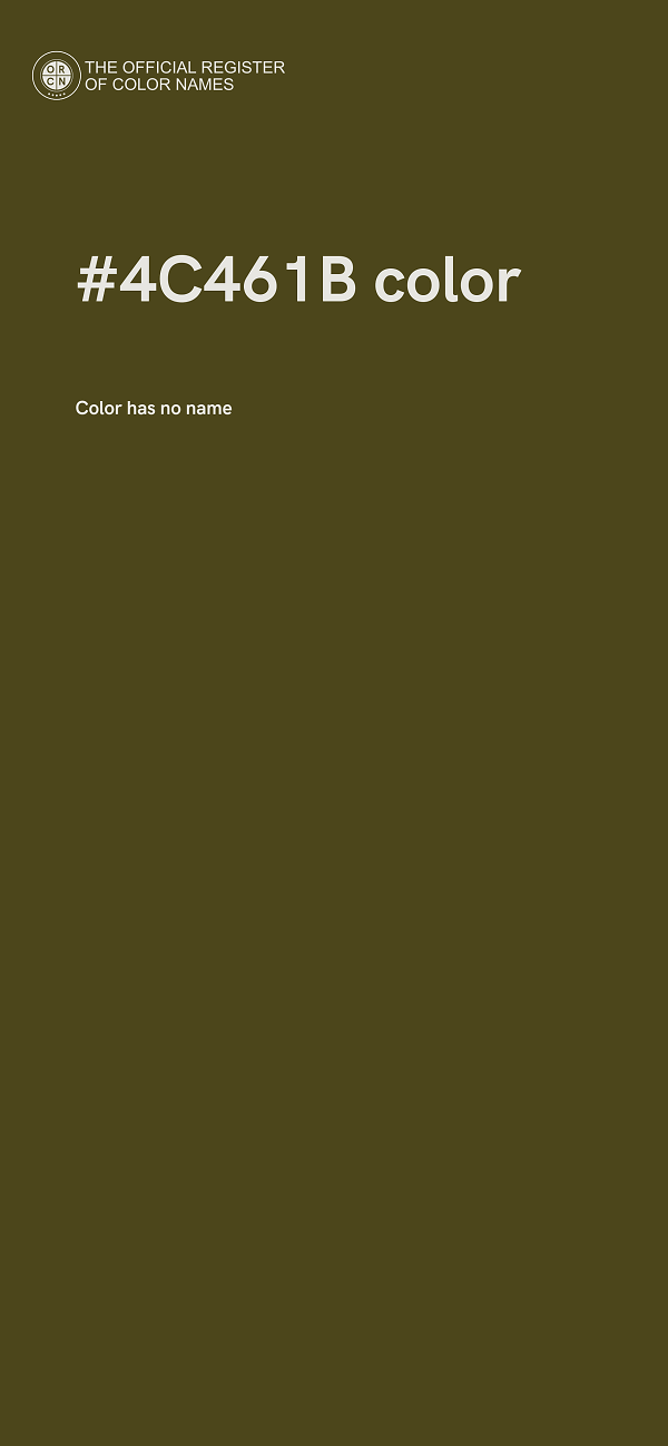 #4C461B color image