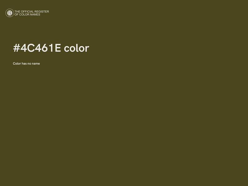 #4C461E color image