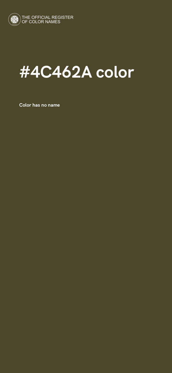 #4C462A color image