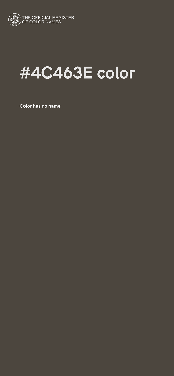 #4C463E color image