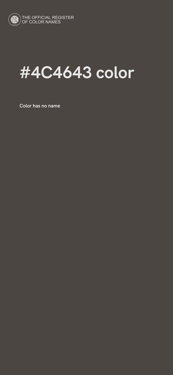 #4C4643 color image