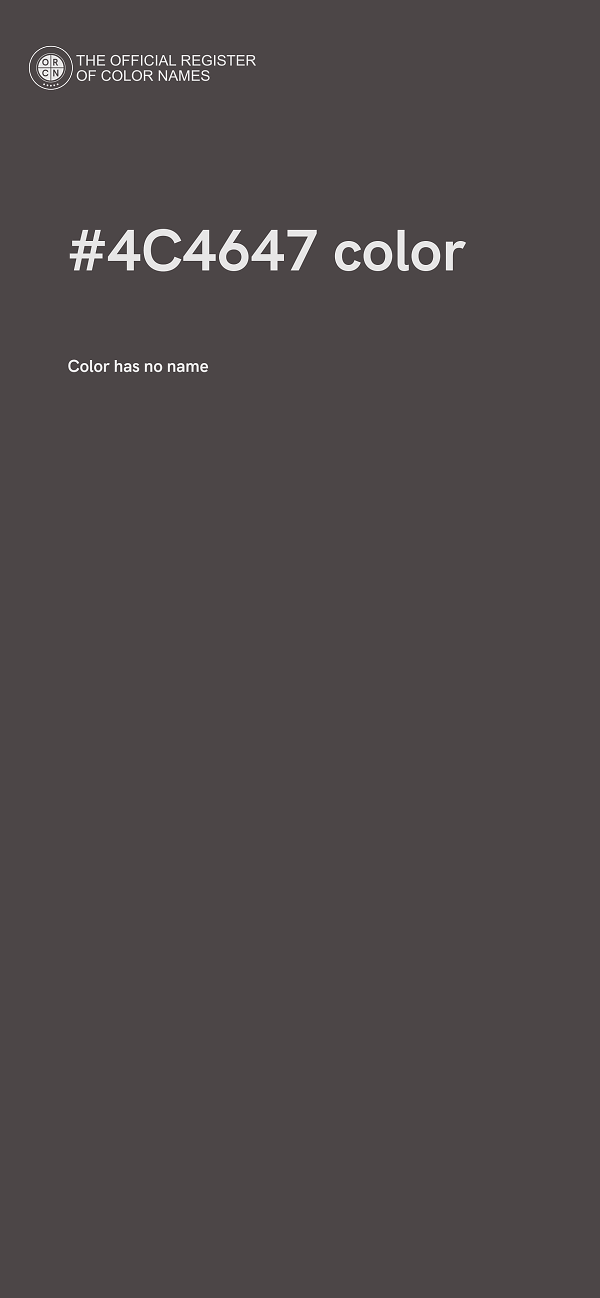 #4C4647 color image