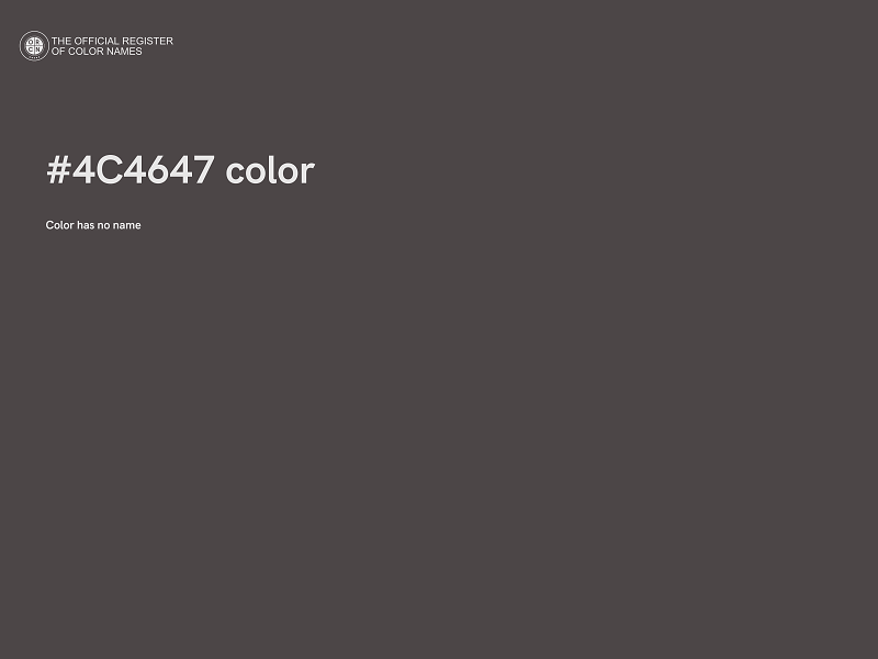#4C4647 color image