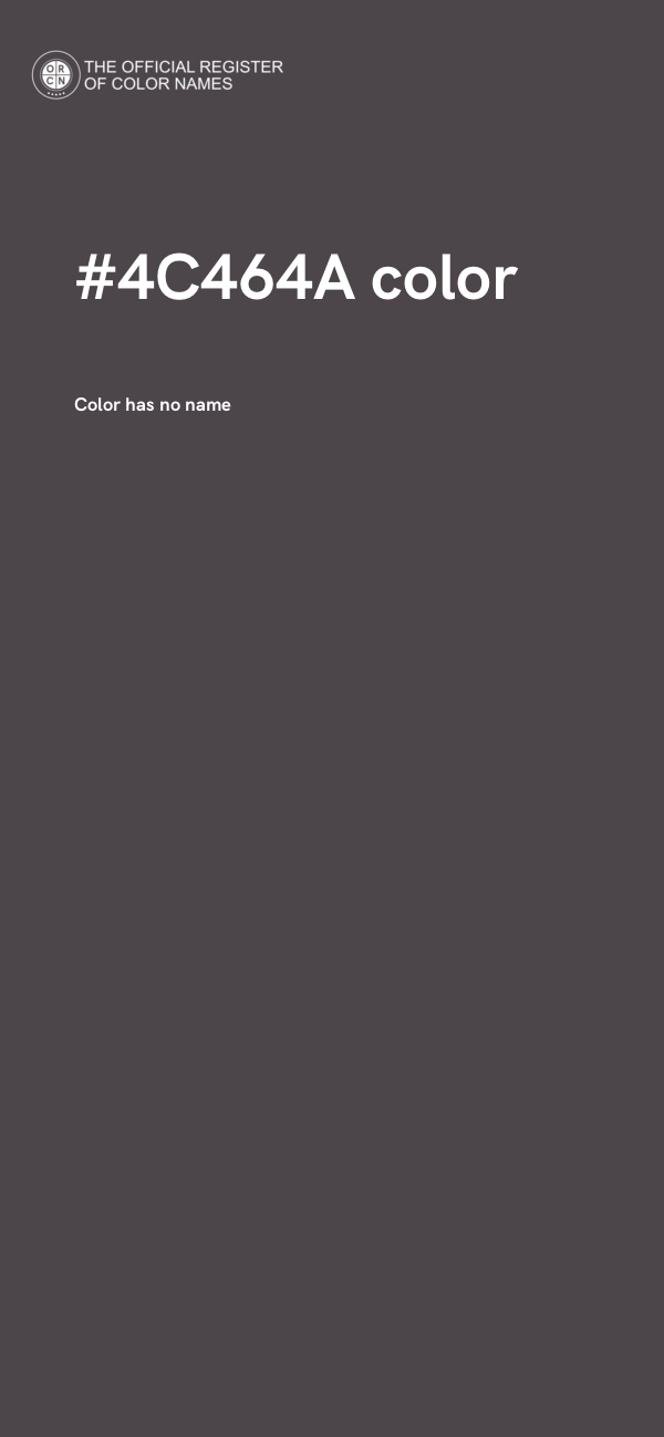 #4C464A color image