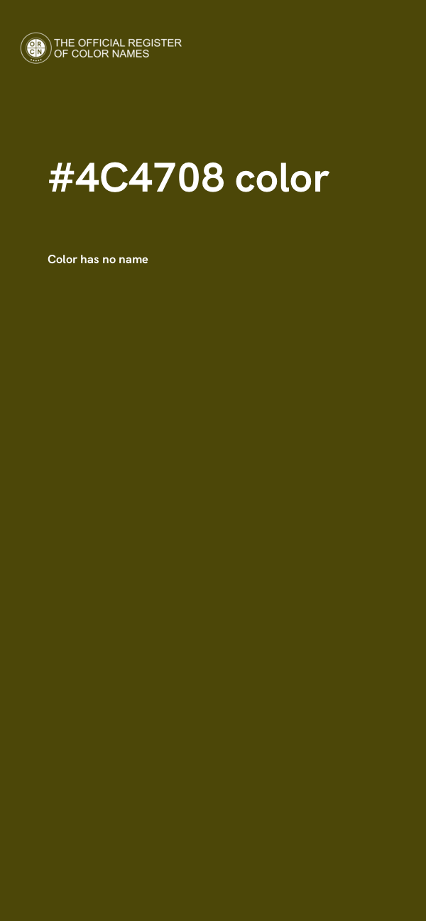 #4C4708 color image