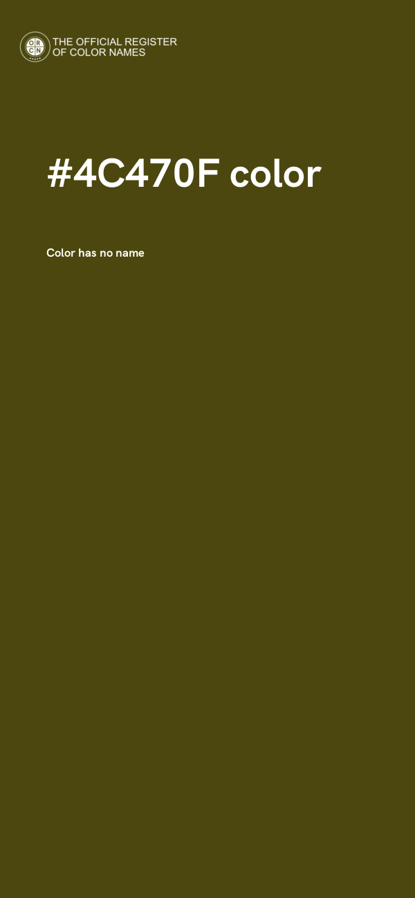 #4C470F color image