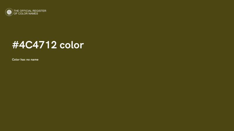 #4C4712 color image