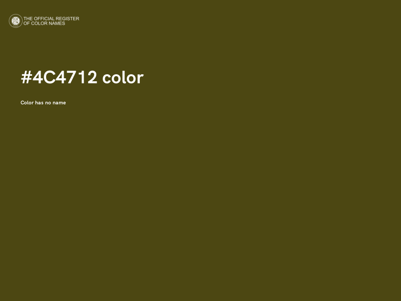 #4C4712 color image