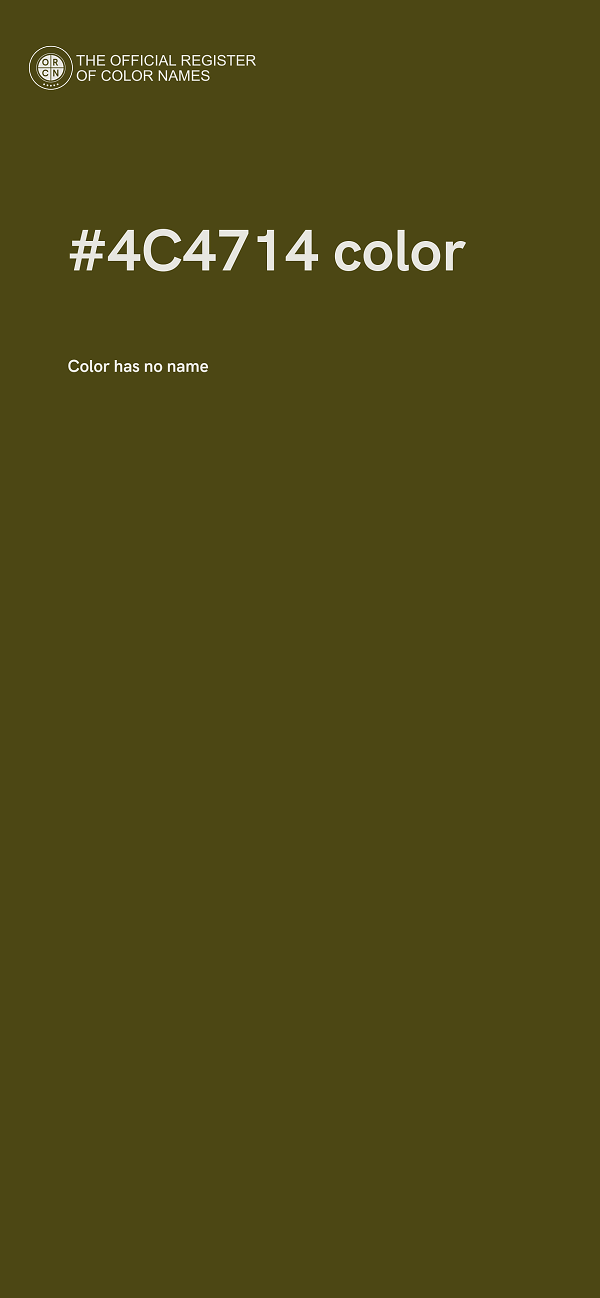 #4C4714 color image