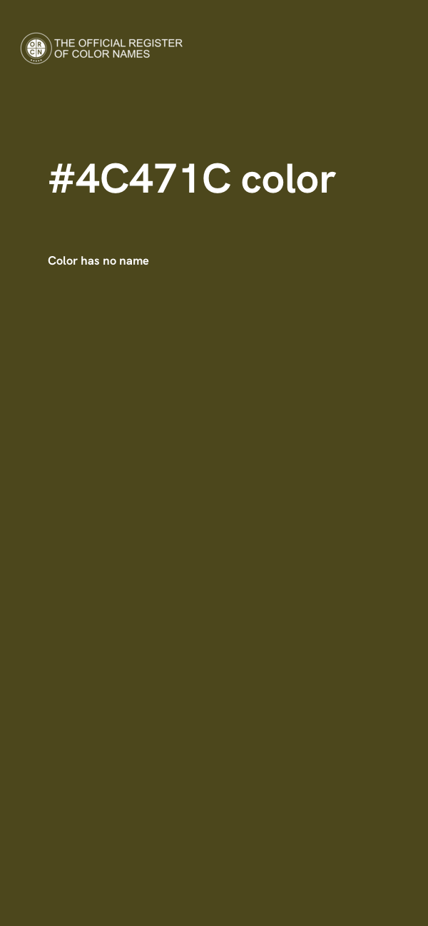 #4C471C color image