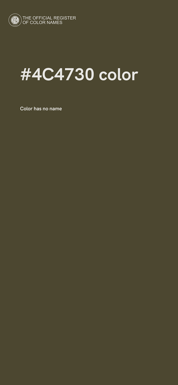 #4C4730 color image