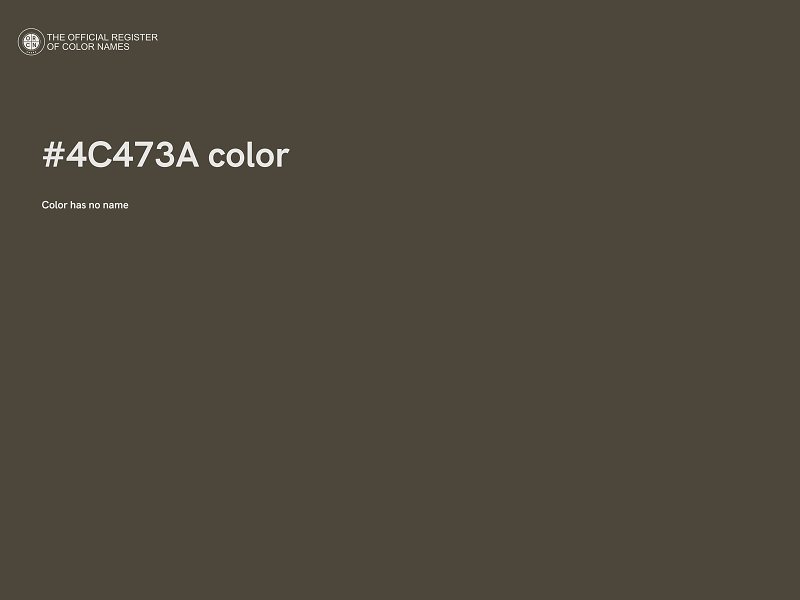 #4C473A color image