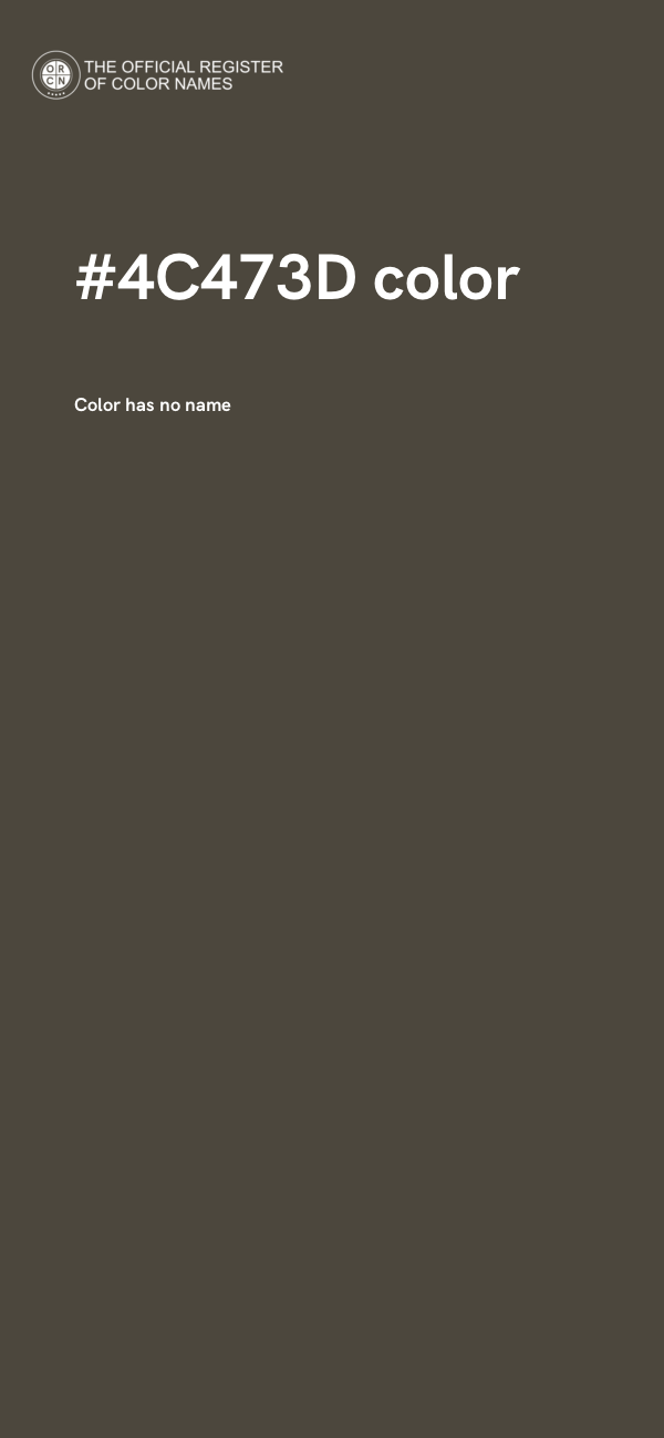 #4C473D color image