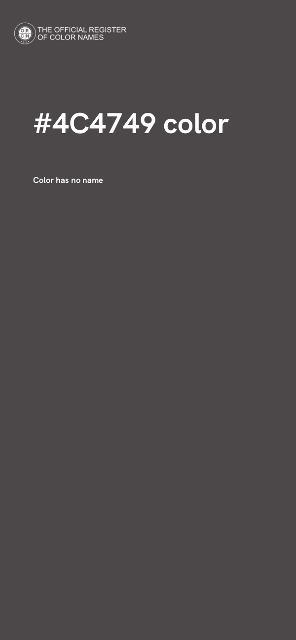 #4C4749 color image