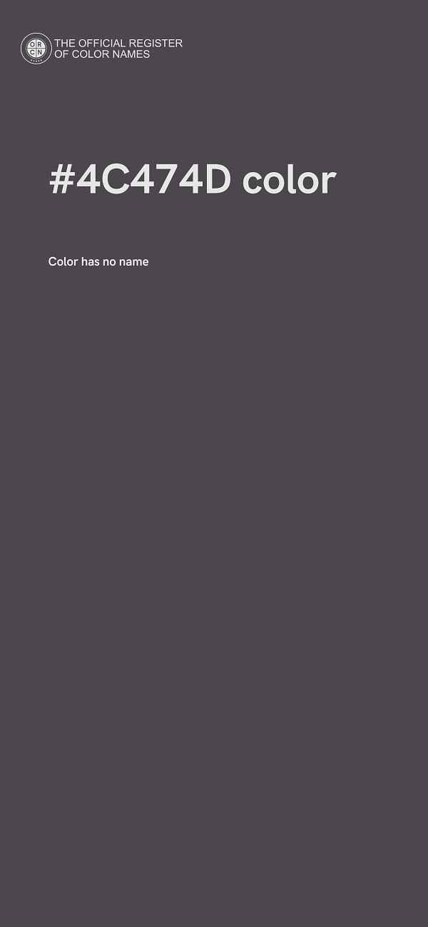 #4C474D color image