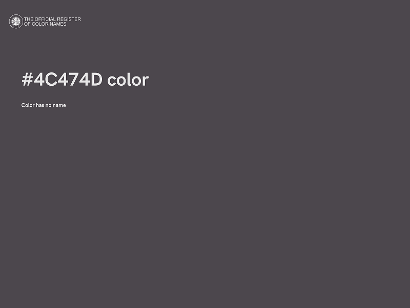 #4C474D color image