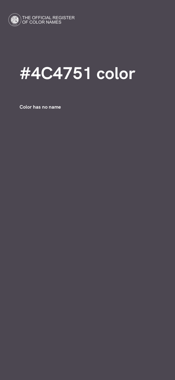 #4C4751 color image