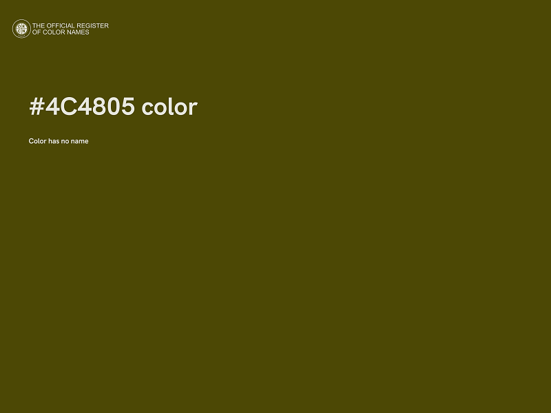 #4C4805 color image