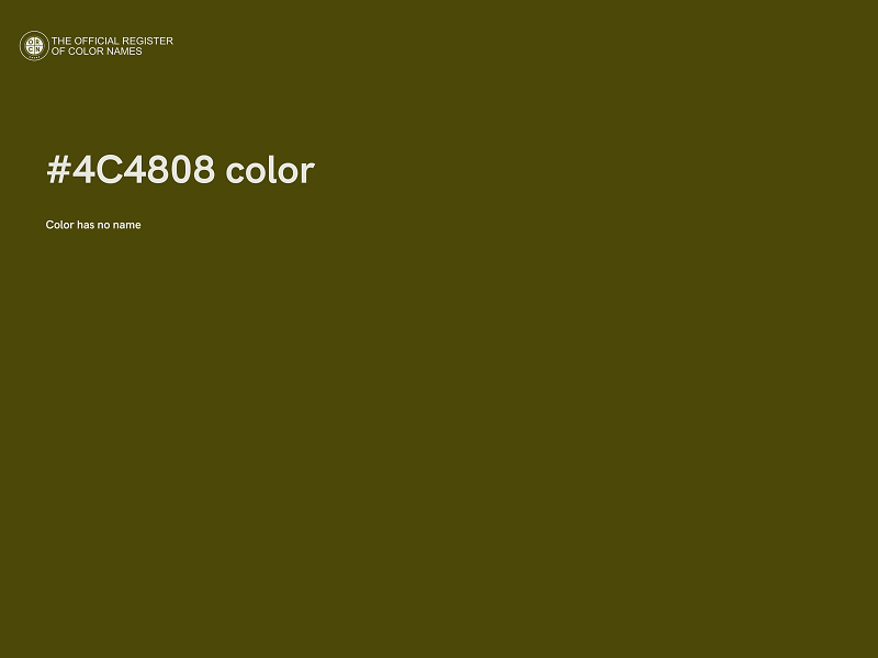 #4C4808 color image