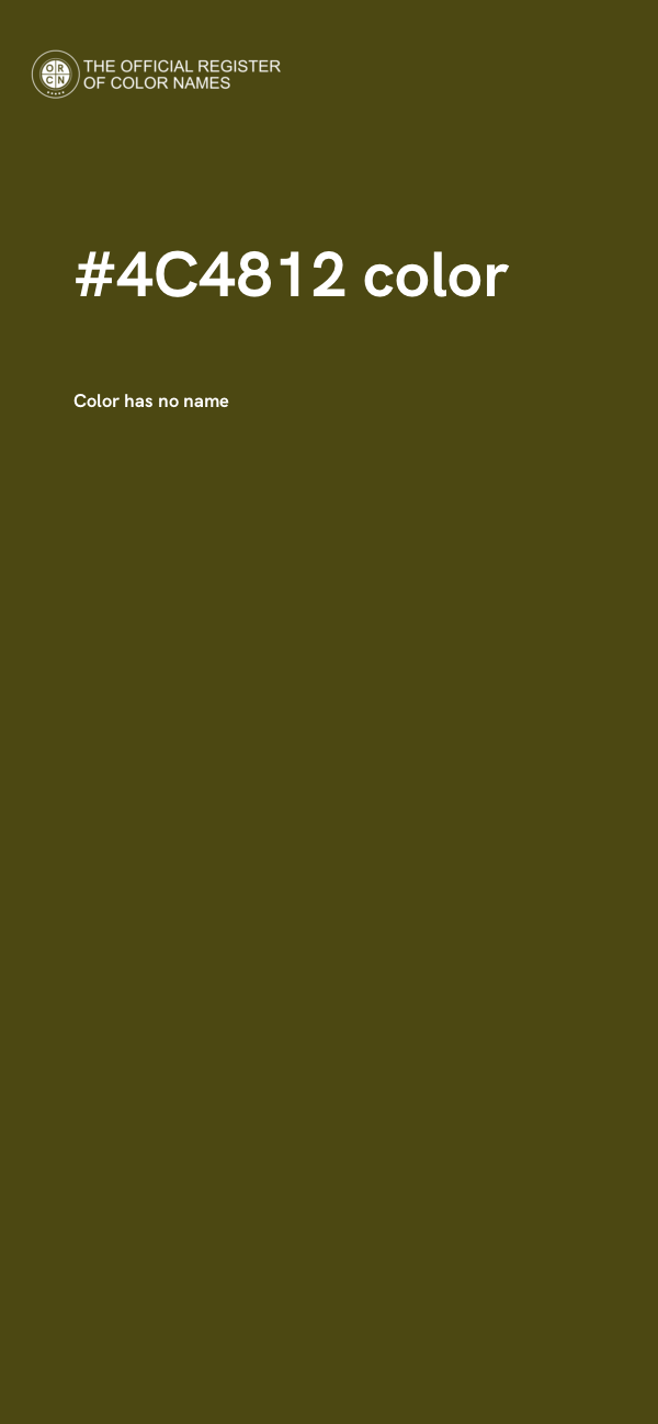 #4C4812 color image