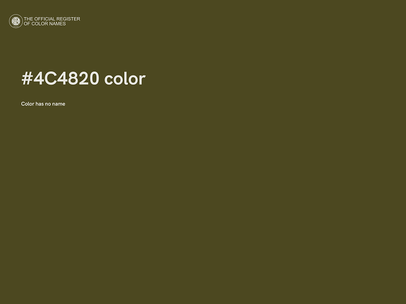 #4C4820 color image