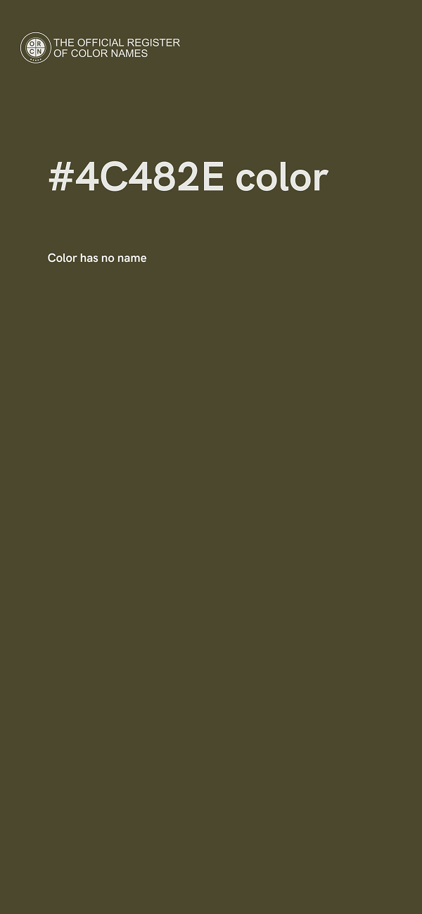 #4C482E color image