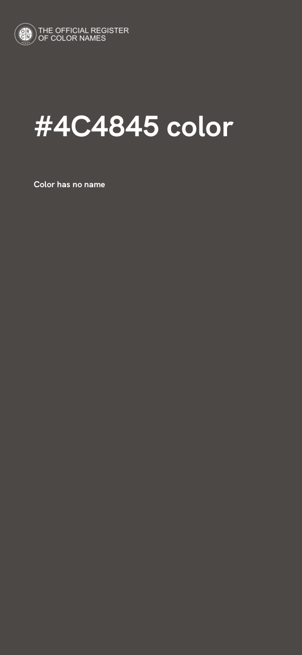 #4C4845 color image