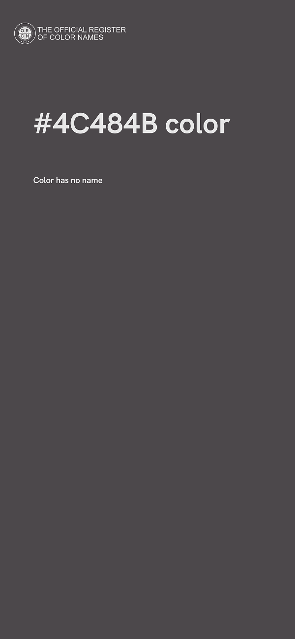 #4C484B color image