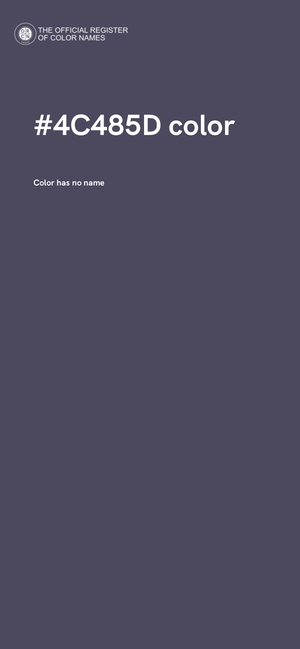 #4C485D color image
