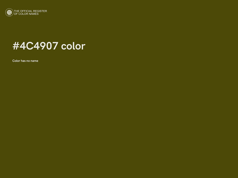 #4C4907 color image