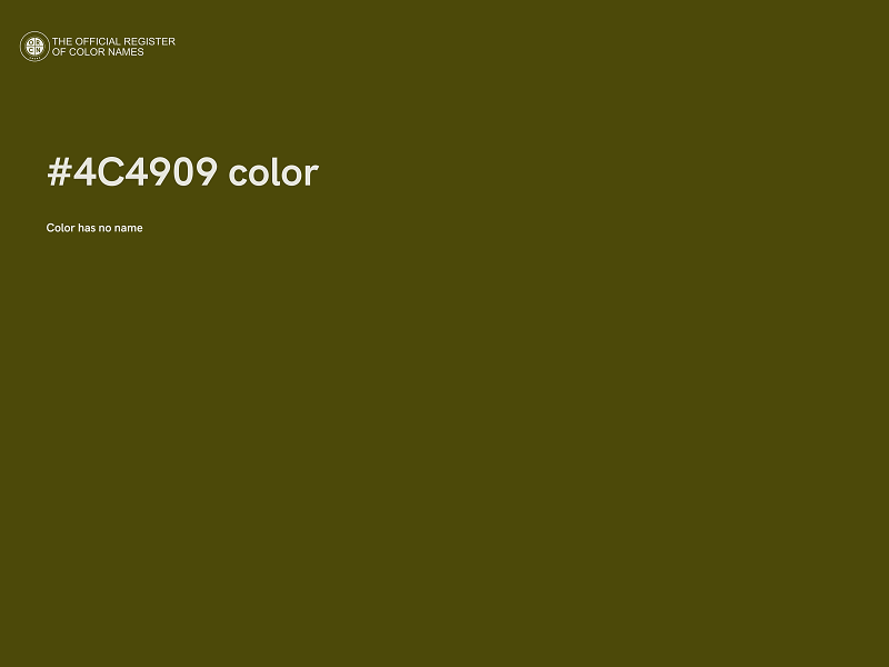 #4C4909 color image